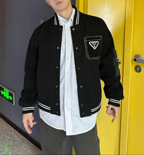 Load image into Gallery viewer, Prada Lambswool Baseball Jacket - مناسب للجنسين