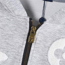 Load image into Gallery viewer, Louis Vuitton all-over custom lettering burnt flower towel embroidery zipper hooded jacket - مناسب للجنسين
