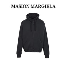 Load image into Gallery viewer, MAISON MARGIELA MM6 unfinished embroidered printed hooded sweatshirt jacket - مناسب للجنسين
