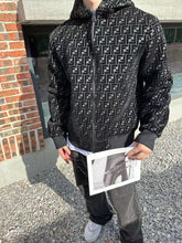 Load image into Gallery viewer, Fendi FF flocked zipper hooded jacket