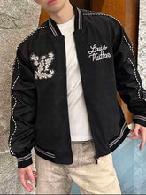 Load image into Gallery viewer, Louis Vuitton embroidered lettering baseball jacket