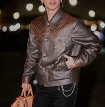 Load image into Gallery viewer, Louis Vuitton 25Fw monogram patchwork leather jacket