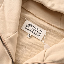 Load image into Gallery viewer, MAISON MARGIELA MM6 unfinished embroidered printed hooded sweatshirt jacket - مناسب للجنسين