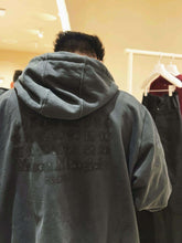 Load image into Gallery viewer, MAISON MARGIELA MM6 unfinished embroidered printed hooded sweatshirt jacket - مناسب للجنسين