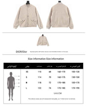 Load image into Gallery viewer, Dior baseball jacket with leather sleeves and embroidered letters on the back