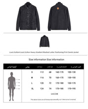 Load image into Gallery viewer, Louis Vuitton Heavy Gradient Washed Letter Positioning Print Denim Jacket - مناسب للجنسين