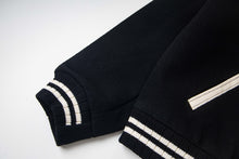 Load image into Gallery viewer, Saint Laurent leather back patch baseball jacket