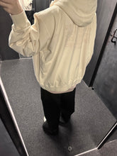 Load image into Gallery viewer, MAISON MARGIELA MM6 unfinished embroidered printed hooded sweatshirt jacket - مناسب للجنسين
