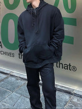 Load image into Gallery viewer, MAISON MARGIELA MM6 unfinished embroidered printed hooded sweatshirt jacket - مناسب للجنسين
