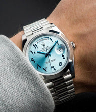 Load image into Gallery viewer, Rolex Day-Date 40 Platinum Blue Arabic Dial
