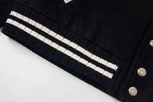 Load image into Gallery viewer, Saint Laurent leather back patch baseball jacket
