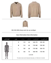 Load image into Gallery viewer, MIU MIU MM sheep wool zipper cardigan jacket - مناسب للجنسين
