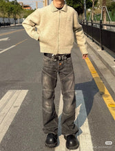 Load image into Gallery viewer, MIU MIU MM sheep wool zipper cardigan jacket - مناسب للجنسين
