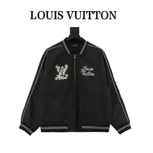 Load image into Gallery viewer, Louis Vuitton embroidered lettering baseball jacket
