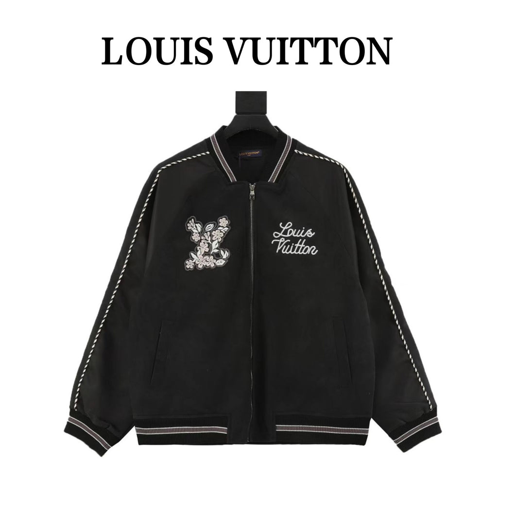 Louis Vuitton embroidered lettering baseball jacket