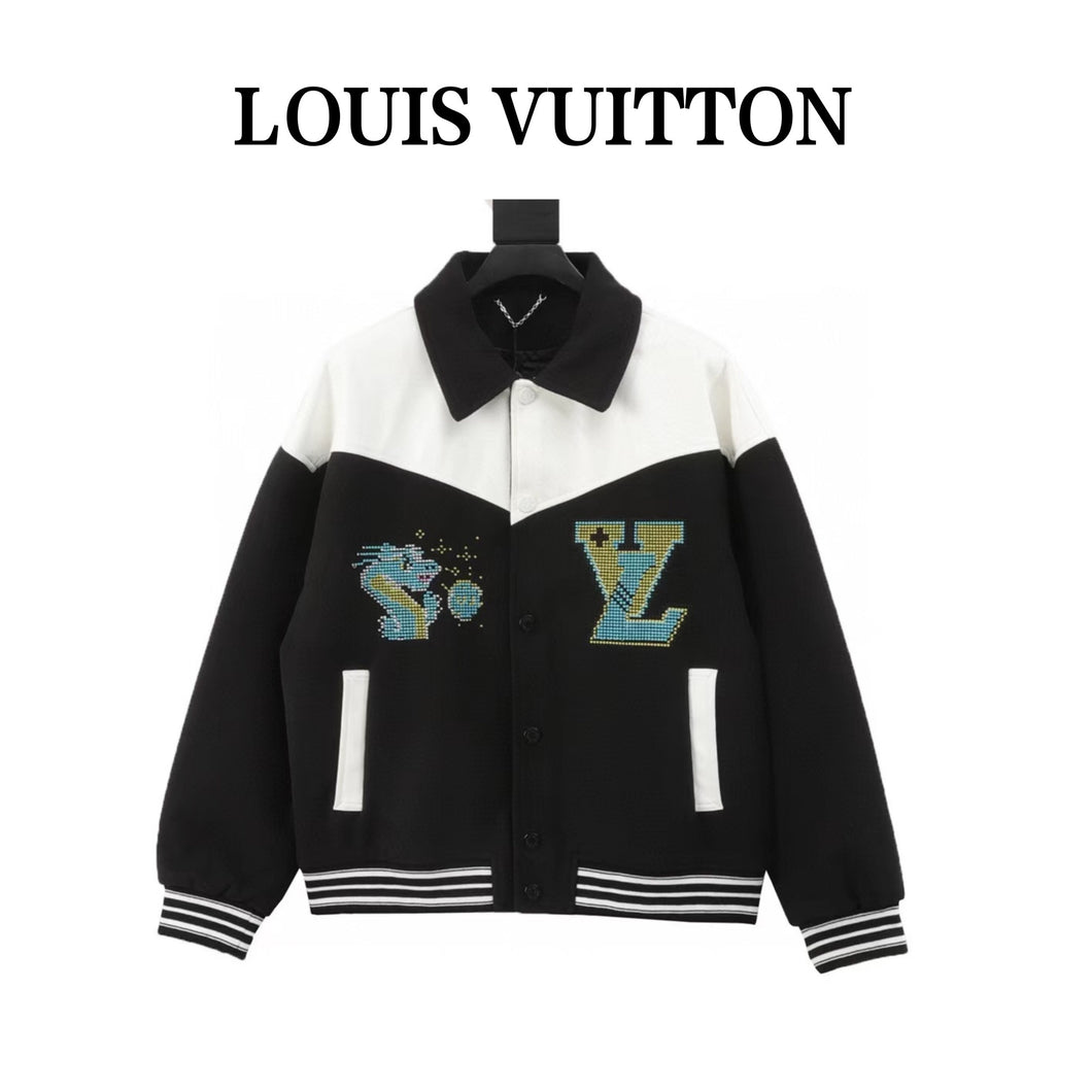 Louis Vuitton Dragon Year Limited Edition Spliced Baseball Jacket