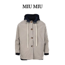 Load image into Gallery viewer, MIU MIU Miu Miu MM embroidered double-sided hooded jacket
