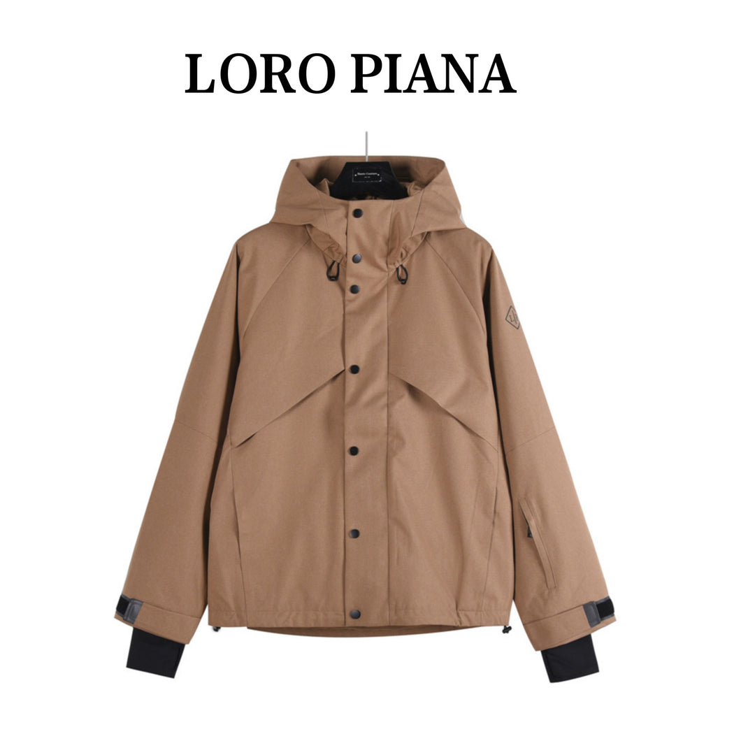 LoroPiana 25FW autumn and winter new technology waterproof fiber outdoor functional hooded cotton coat - مناسب للجنسين