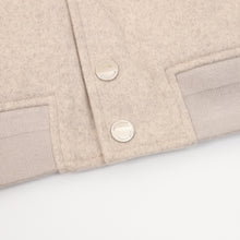 Load image into Gallery viewer, Dior baseball jacket with leather sleeves and embroidered letters on the back
