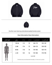 Load image into Gallery viewer, Dior/Dior back lettering embroidered padded bomber jacket - مناسب للجنسين
