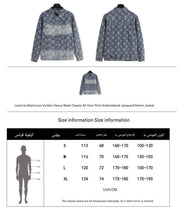 Load image into Gallery viewer, Louis Vuitton Heavy Wash Classic All Over Print Embroidered Jacquard Denim Jacket
