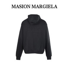 Load image into Gallery viewer, MAISON MARGIELA MM6 unfinished embroidered printed hooded sweatshirt jacket - مناسب للجنسين
