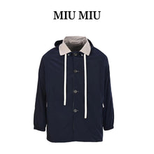 Load image into Gallery viewer, MIU MIU Miu Miu MM embroidered double-sided hooded jacket
