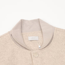 Load image into Gallery viewer, Dior baseball jacket with leather sleeves and embroidered letters on the back
