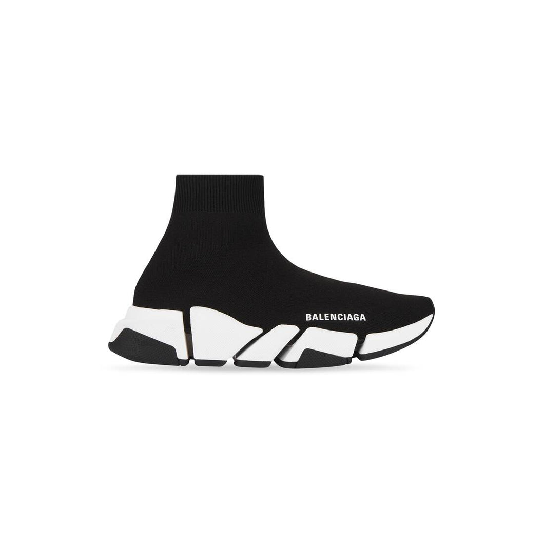 SPEED 2.0 RECYCLED KNIT SNEAKER IN BLACK/WHITE